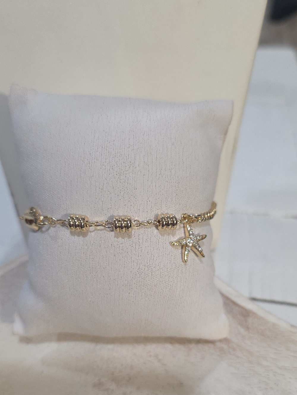 14k Gold Plated Starfish Charm Bracelet
